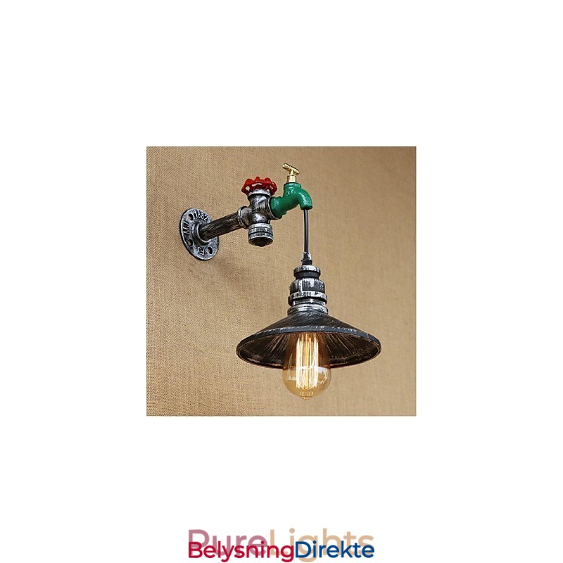 Rustikk Hyttemaling For Omgivelseslys Vegglampe Med Vegglampe