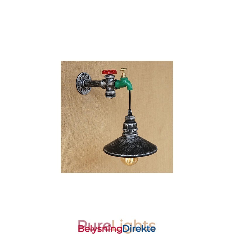 Rustikk Hyttemaling For Omgivelseslys Vegglampe Med Vegglampe