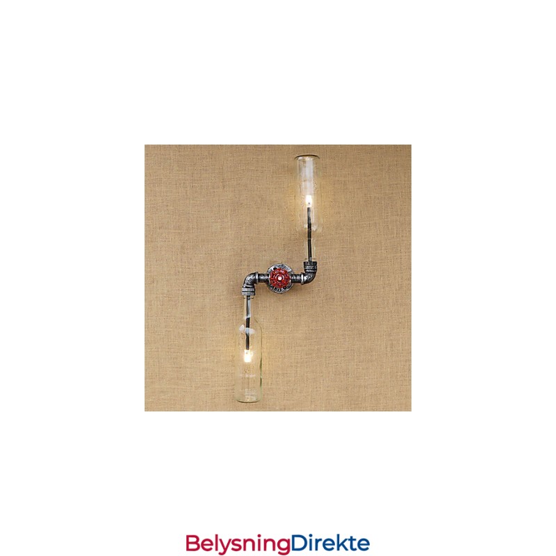 Rustikk Lodge Messingdetalj For Omgivelseslys Vegglampe Vegglampe