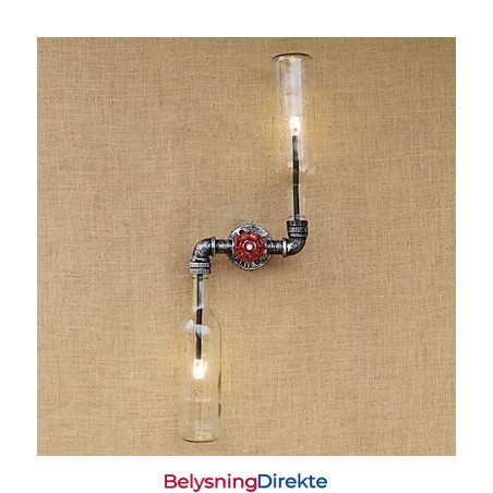 Rustikk Lodge Messingdetalj For Omgivelseslys Vegglampe Vegglampe