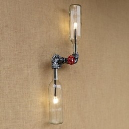 Rustikk Lodge Messingdetalj For Omgivelseslys Vegglampe Vegglampe