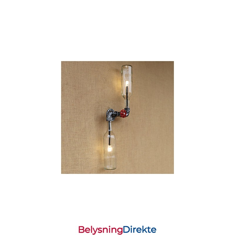 Rustikk Lodge Messingdetalj For Omgivelseslys Vegglampe Vegglampe