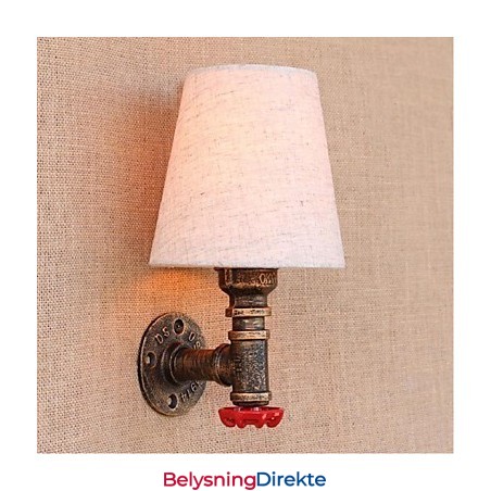 Rustikk Lodge Messingdetalj For Omgivelseslys Vegglampe Vegglampe