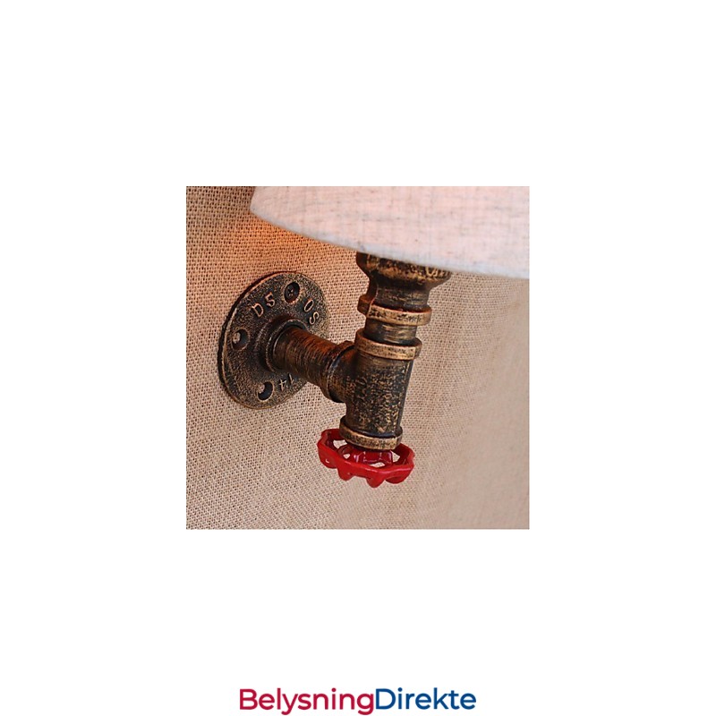 Rustikk Lodge Messingdetalj For Omgivelseslys Vegglampe Vegglampe