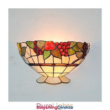 Retro Landlig Vegglampe Glassskjerm Stue Soverom Restaurant Kafé Bar Vegglampe