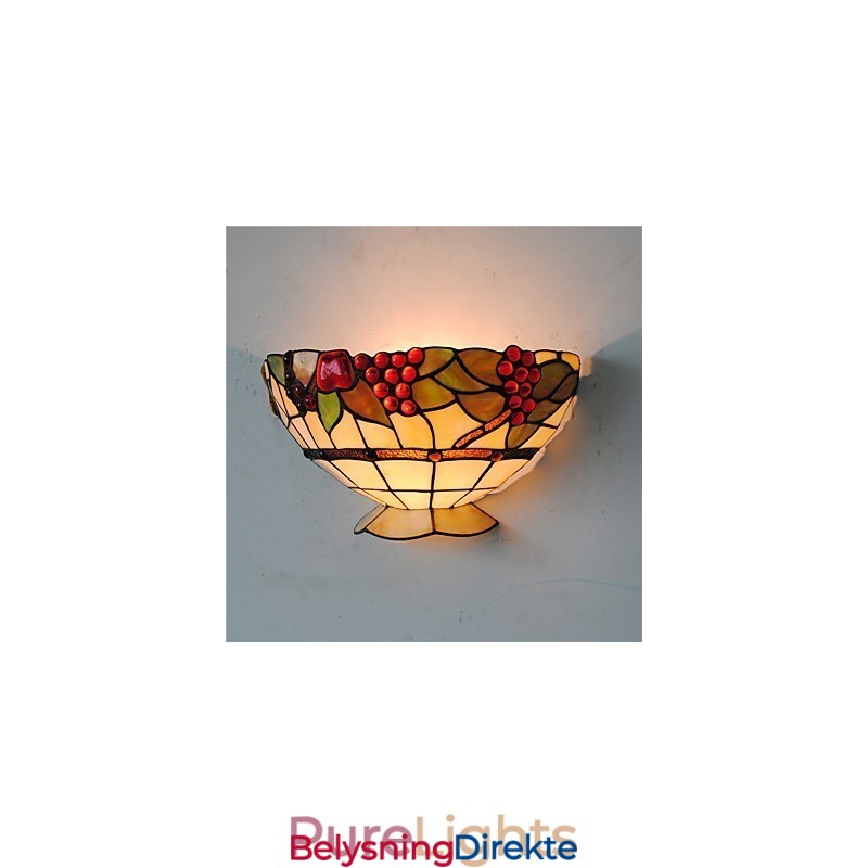 Retro Landlig Vegglampe Glassskjerm Stue Soverom Restaurant Kafé Bar Vegglampe