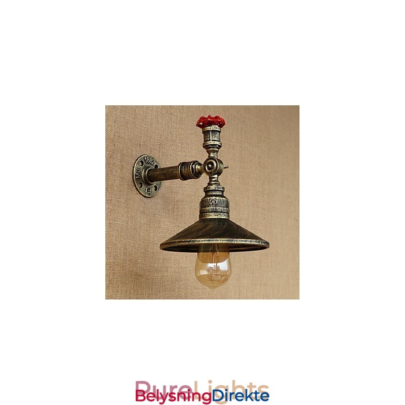 Rustikk Hyttemaling For Omgivelseslys Vegglampe Med Vegglampe