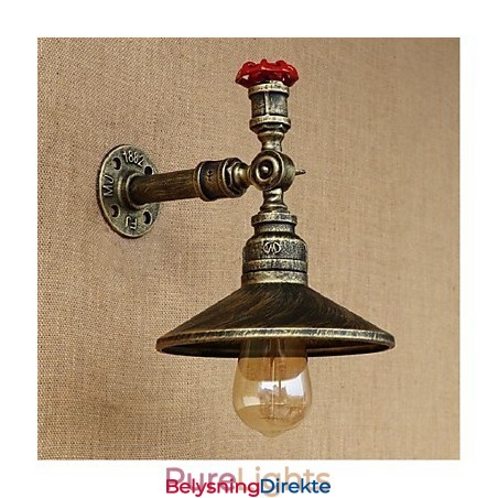 Rustikk Hyttemaling For Omgivelseslys Vegglampe Med Vegglampe