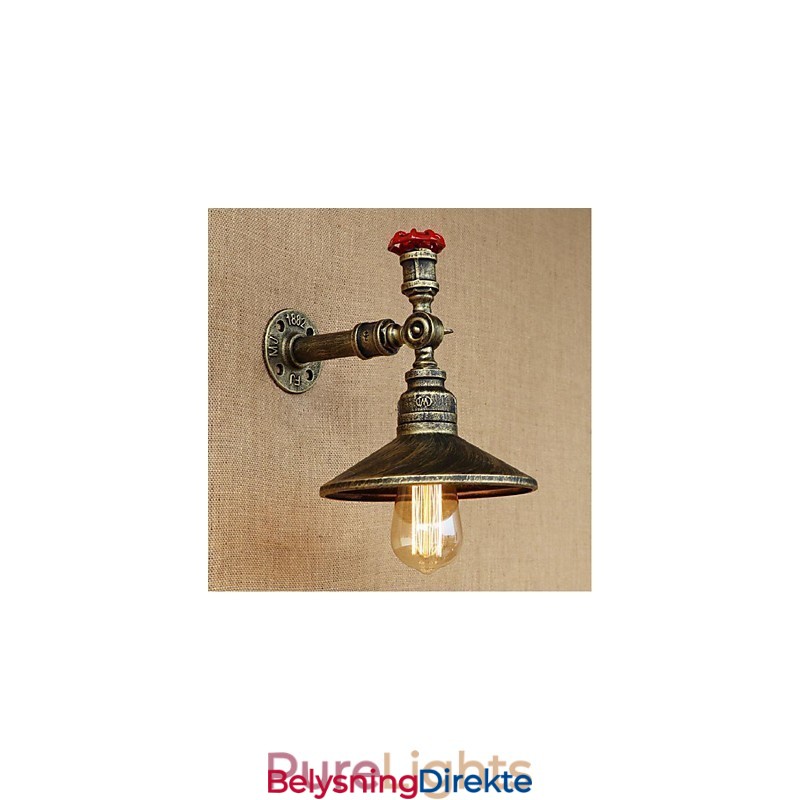 Rustikk Hyttemaling For Omgivelseslys Vegglampe Med Vegglampe