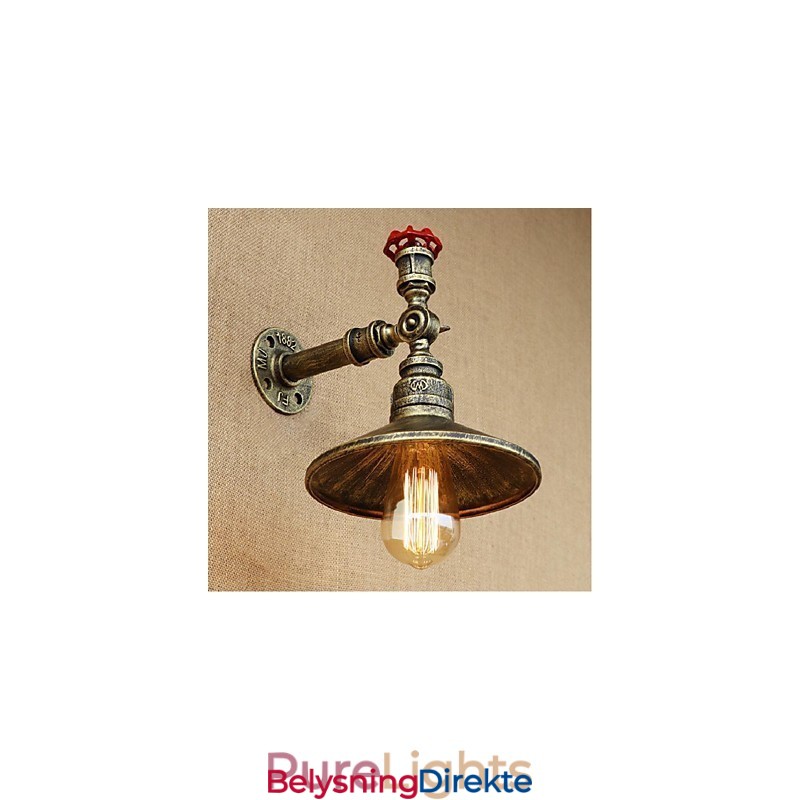 Rustikk Hyttemaling For Omgivelseslys Vegglampe Med Vegglampe