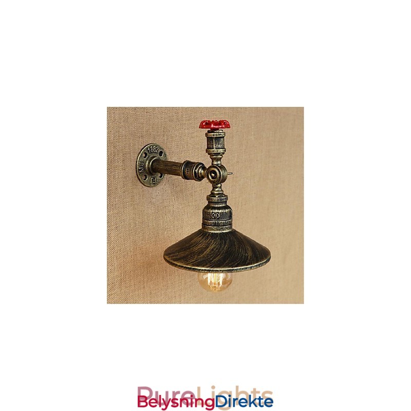 Rustikk Hyttemaling For Omgivelseslys Vegglampe Med Vegglampe