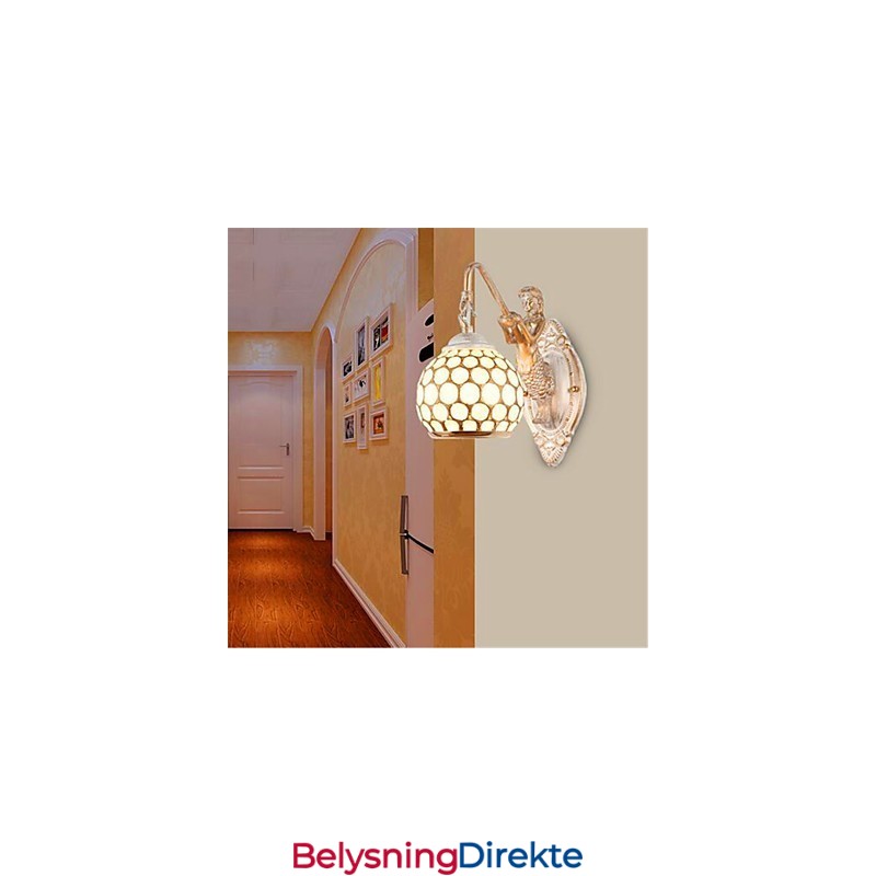 Enkel Europeisk Stil Vegglampe Retro Pastoral Soverom Nattbord Balkong Trapper Gang Speillampe