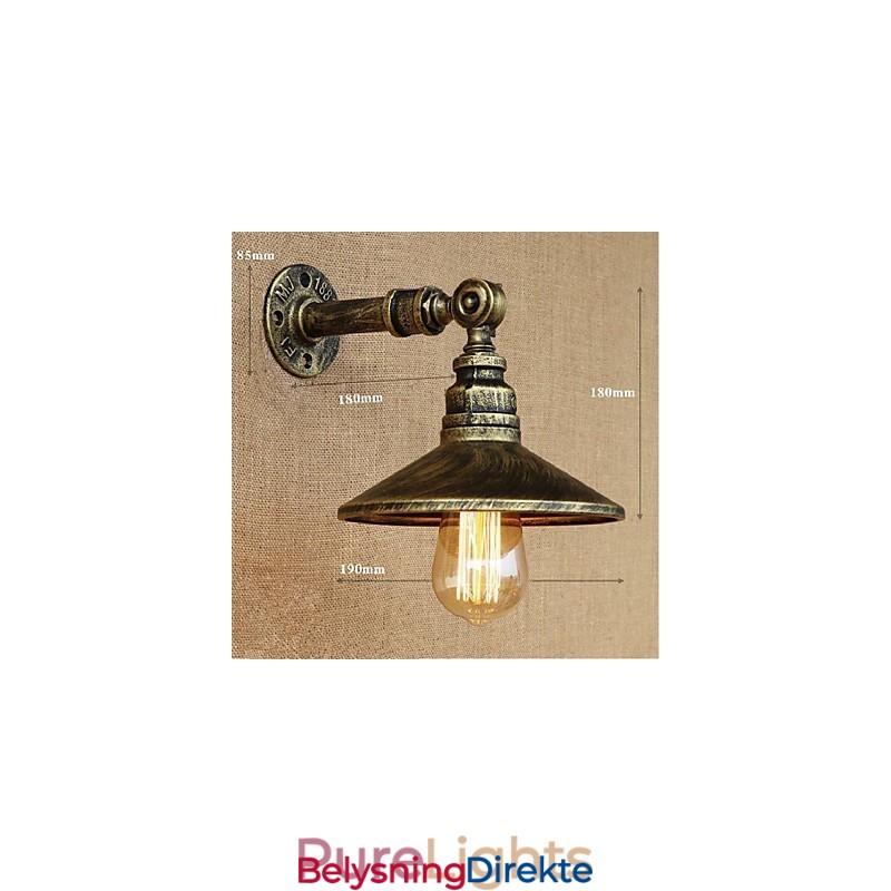 Industriell Stil Nordisk Vannrørsvegglampe