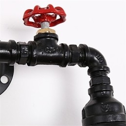 2 Hoder Retro Industrielle Rørvegglamper Enkel Loft Svart Fuglebur Metall Spisestue Kjøkken Bar Kafé Dekorasjonsbelysning