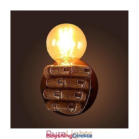 Rustikk Hyttemaling For Omgivelseslys Vegglampe Med Vegglampe