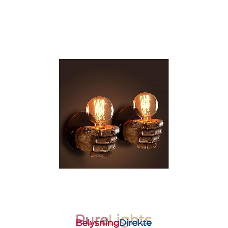 Rustikk Hyttemaling For Omgivelseslys Vegglampe Med Vegglampe