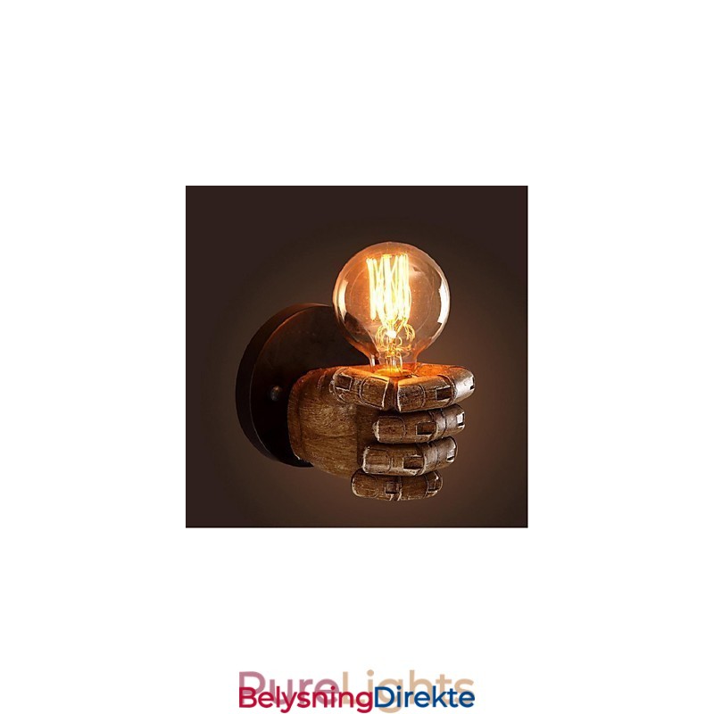 Rustikk Hyttemaling For Omgivelseslys Vegglampe Med Vegglampe