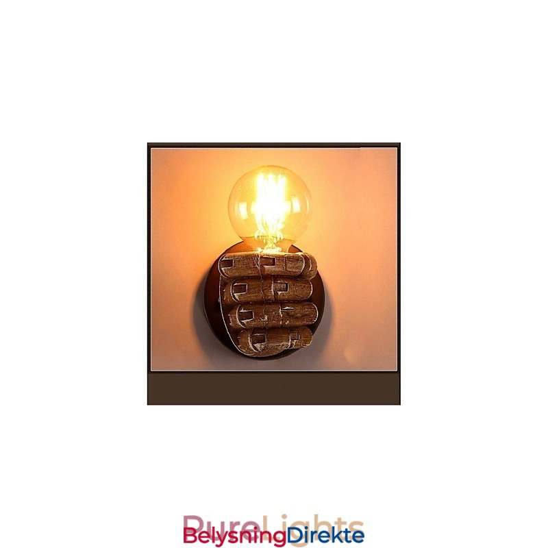 Rustikk Hyttemaling For Omgivelseslys Vegglampe Med Vegglampe