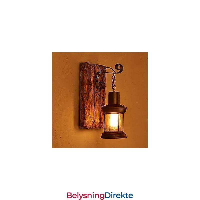 Enkelthodet Industriell Vintage Retro Tre Metall Maling Farge Vegglampe For Hjem Hotell Korridor Dekor Vegglampe