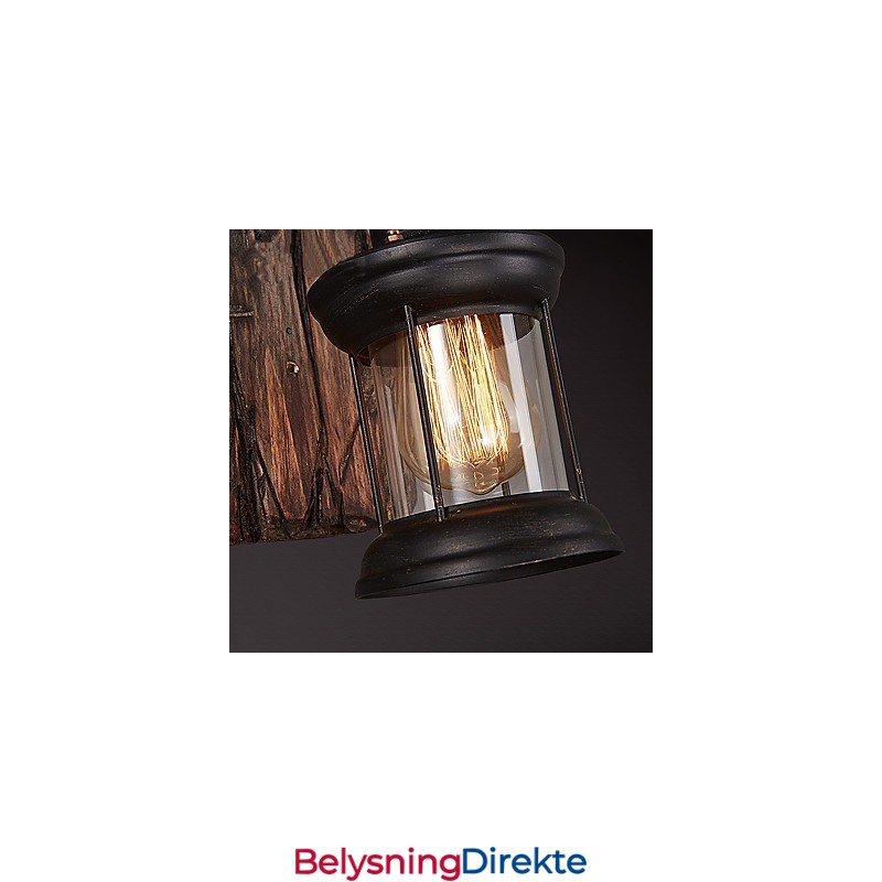 Enkelthodet Industriell Vintage Retro Tre Metall Maling Farge Vegglampe For Hjem Hotell Korridor Dekor Vegglampe