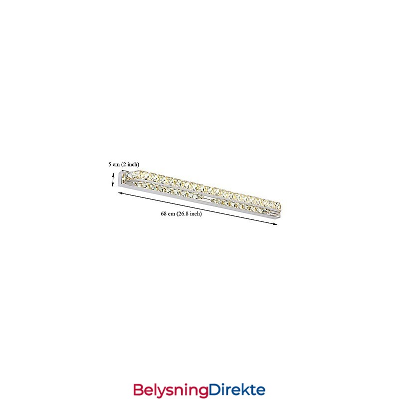 Lang Speillampe Av Høy Kvalitet Baderomslamper Metall- Og Krystallvegglampe