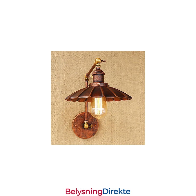 Lang Arm Halvrust Retro Kreativ Nostalgisk Uttrekkbar Sammenleggbar Vegglampe Vegglampe