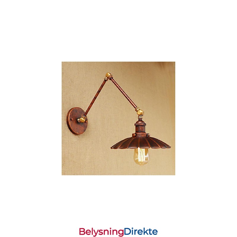 Lang Arm Halvrust Retro Kreativ Nostalgisk Uttrekkbar Sammenleggbar Vegglampe Vegglampe