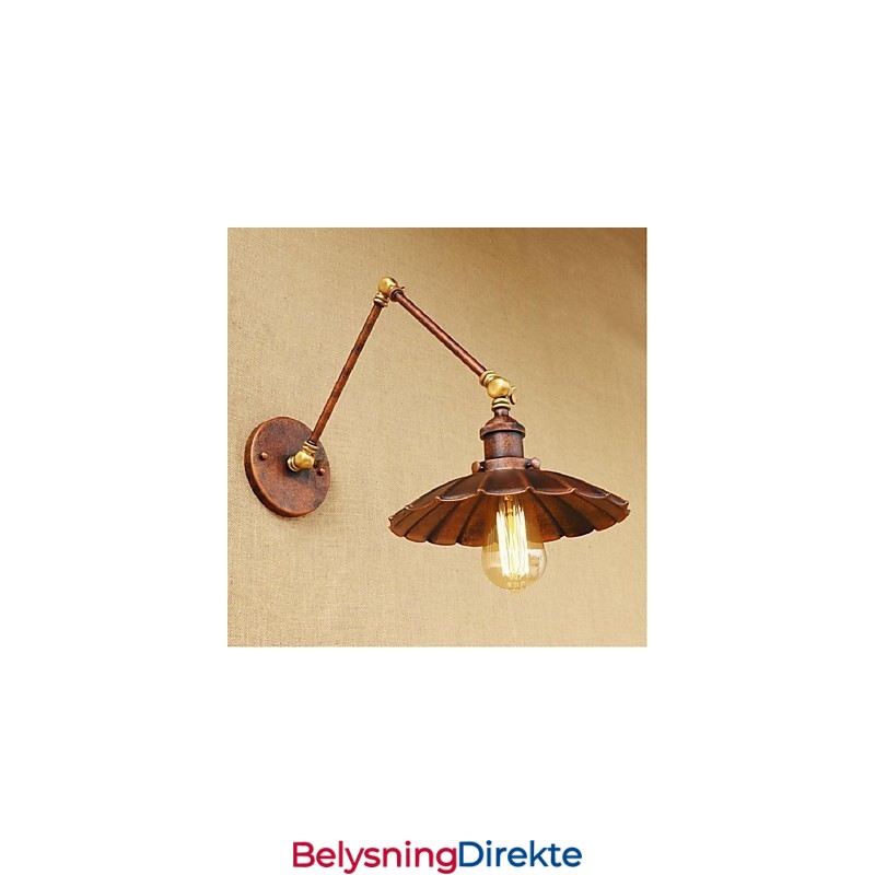 Lang Arm Halvrust Retro Kreativ Nostalgisk Uttrekkbar Sammenleggbar Vegglampe Vegglampe