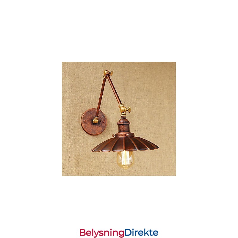 Lang Arm Halvrust Retro Kreativ Nostalgisk Uttrekkbar Sammenleggbar Vegglampe Vegglampe
