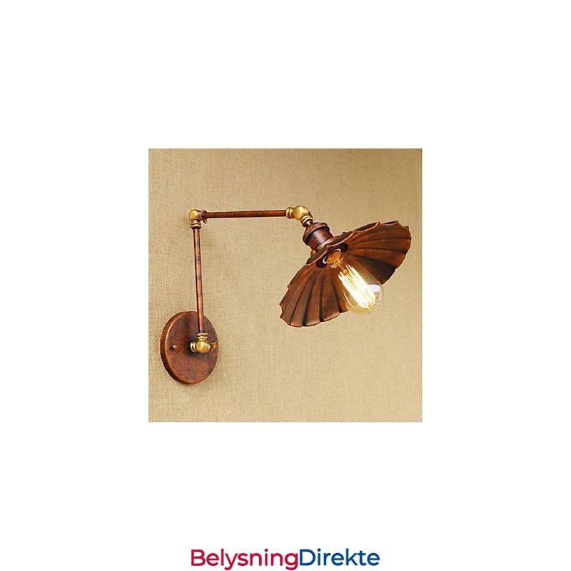 Lang Arm Halvrust Retro Kreativ Nostalgisk Uttrekkbar Sammenleggbar Vegglampe Vegglampe
