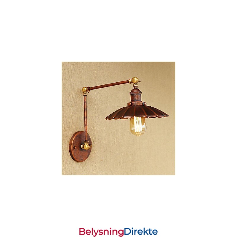 Lang Arm Halvrust Retro Kreativ Nostalgisk Uttrekkbar Sammenleggbar Vegglampe Vegglampe