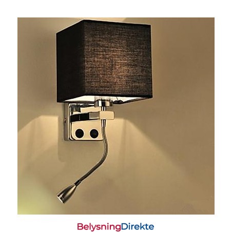 Det Moderne Hotellrommet Leser Kreativ Stoffkorridor Balkong Nattbordslampe