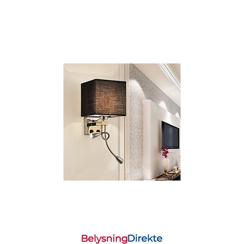 Det Moderne Hotellrommet Leser Kreativ Stoffkorridor Balkong Nattbordslampe