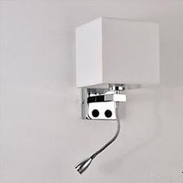 Det Moderne Hotellrommet Leser Kreativ Stoffkorridor Balkong Nattbordslampe