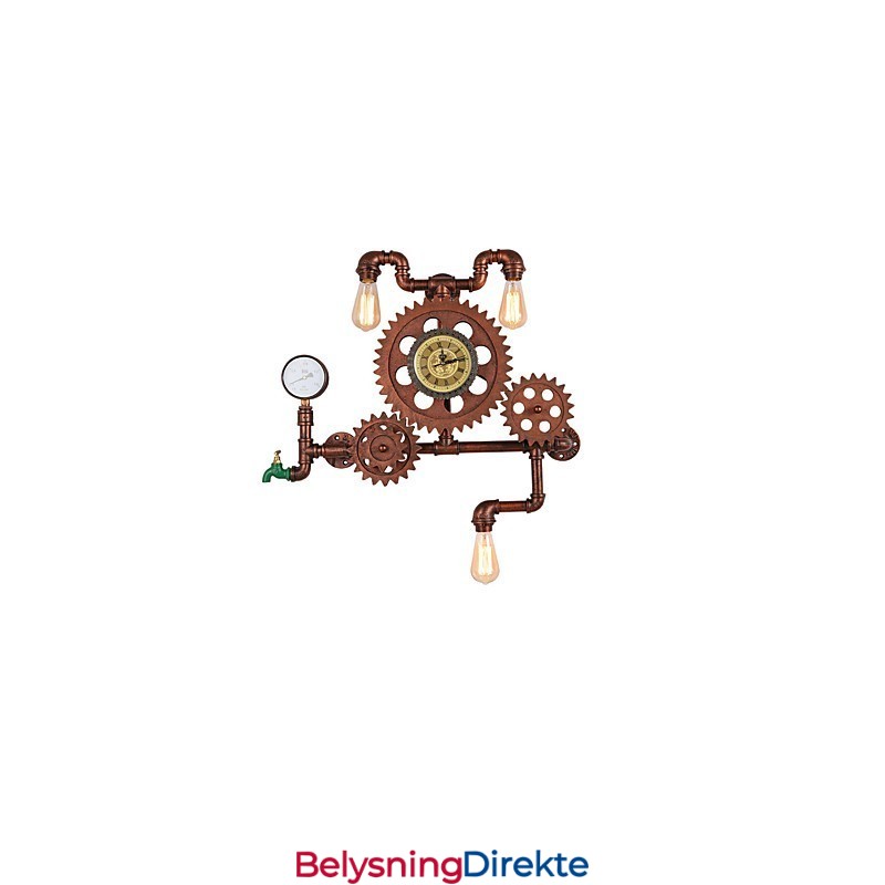 Vintage Industrielle Rørvegglamper I Treform, Kreative, Dreibare Lys, Restaurant, Kafé, Bar, Dekorasjonsbelysning