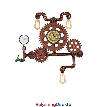 Vintage Industrielle Rørvegglamper I Treform, Kreative, Dreibare Lys, Restaurant, Kafé, Bar, Dekorasjonsbelysning