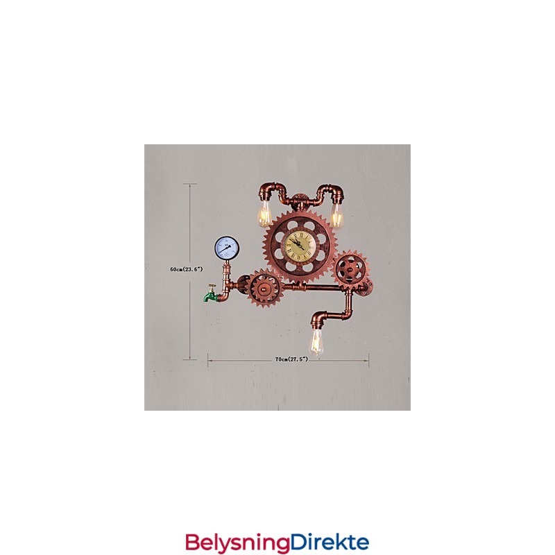 Vintage Industrielle Rørvegglamper I Treform, Kreative, Dreibare Lys, Restaurant, Kafé, Bar, Dekorasjonsbelysning