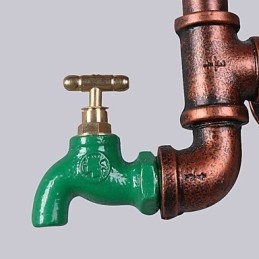 Vintage Industrielle Rørvegglamper I Treform, Kreative, Dreibare Lys, Restaurant, Kafé, Bar, Dekorasjonsbelysning