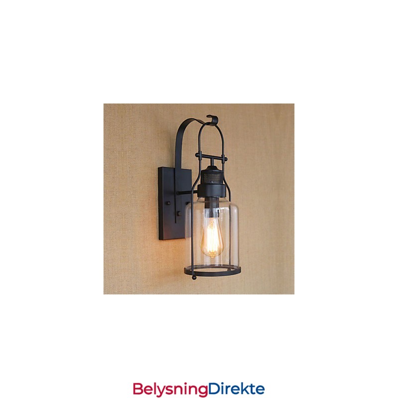 Rustikk Hytte Country Retro Svart Oksidfinish Med Øyebeskyttelse Og Omgivelseslys