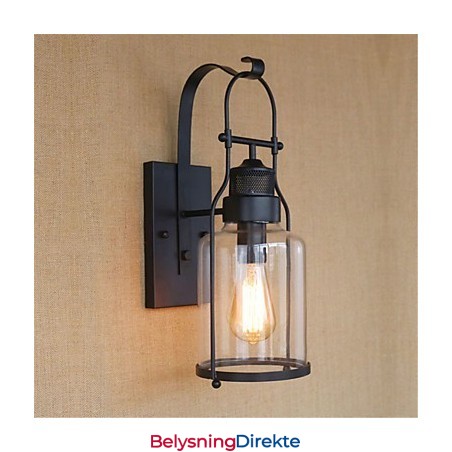 Rustikk Hytte Country Retro Svart Oksidfinish Med Øyebeskyttelse Og Omgivelseslys