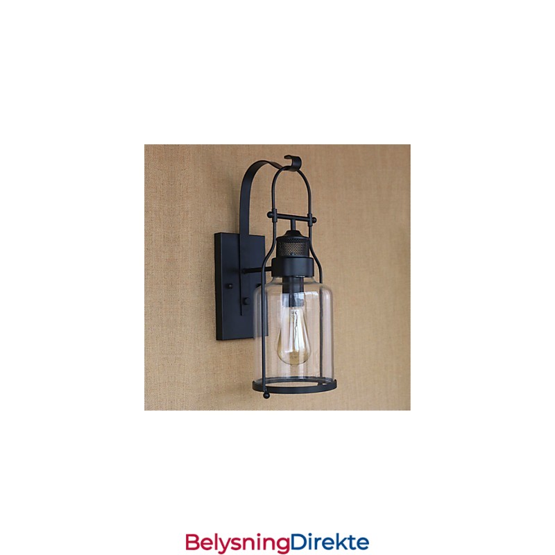 Rustikk Hytte Country Retro Svart Oksidfinish Med Øyebeskyttelse Og Omgivelseslys