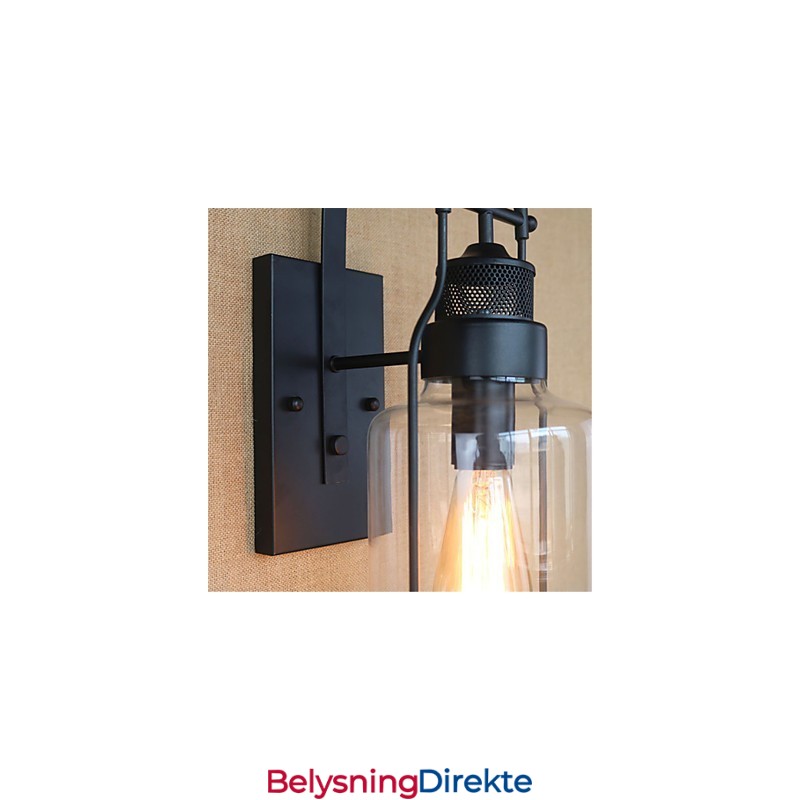 Rustikk Hytte Country Retro Svart Oksidfinish Med Øyebeskyttelse Og Omgivelseslys