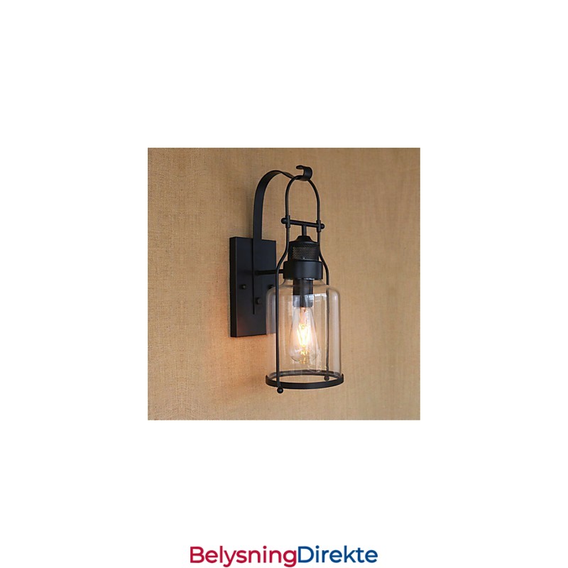Rustikk Hytte Country Retro Svart Oksidfinish Med Øyebeskyttelse Og Omgivelseslys