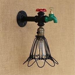 Landlig Retro-Maleri For Mini-Stil Omgivelseslys Vegglampe