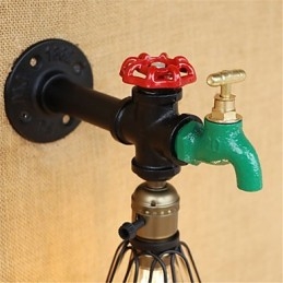 Landlig Retro-Maleri For Mini-Stil Omgivelseslys Vegglampe