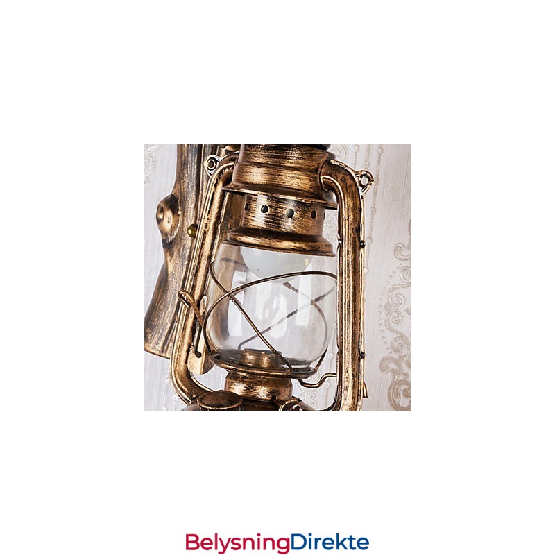 Rustikk Hyttemalingsfunksjon For Mini-Stil Opplyst Vegglampe I Vegg