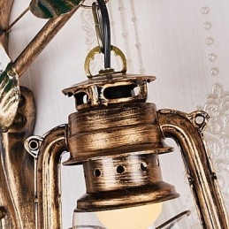 Rustikk Hyttemalingsfunksjon For Mini-Stil Opplyst Vegglampe I Vegg