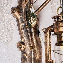 Rustikk Hyttemalingsfunksjon For Mini-Stil Opplyst Vegglampe I Vegg