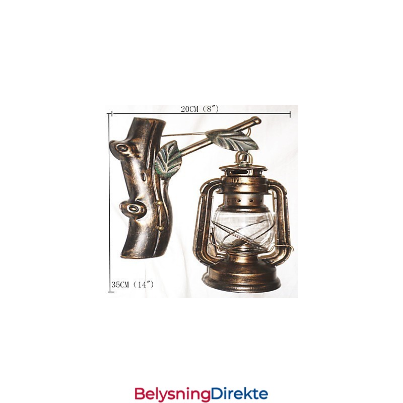 Rustikk Hyttemalingsfunksjon For Mini-Stil Opplyst Vegglampe I Vegg