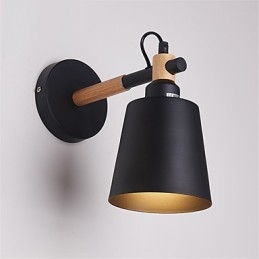 Vintage Tre Art Deco Metall Metall Rustikk Vegglampe Stue Spisestue Gang Vegglampe Svart Hvit Valgfritt